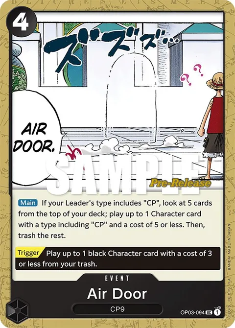 Air Door OP03-094 Pre-Release One Piece card from Pillars of Strength Pre-Release Cards