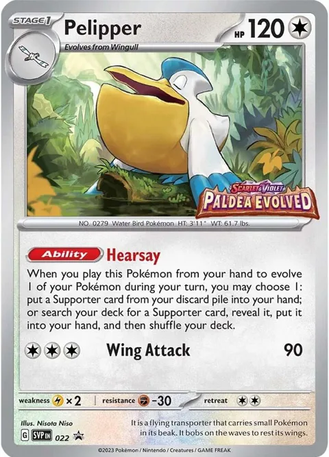 Pelipper - 022 Prerelease #022 Holofoil Pokémon card from Scarlet & Violet Promo Cards