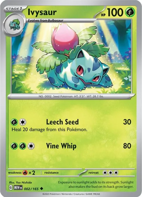 Ivysaur #002/165 Pokémon card from Scarlet & Violet 151