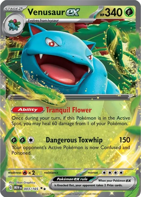 Venusaur ex #003/165 Holofoil Pokémon card from Scarlet & Violet 151