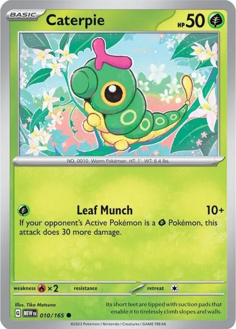 Caterpie #010/165 Pokémon card from Scarlet & Violet 151