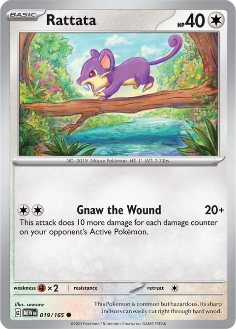 Rattata #019/165 Pokémon card from Scarlet & Violet 151