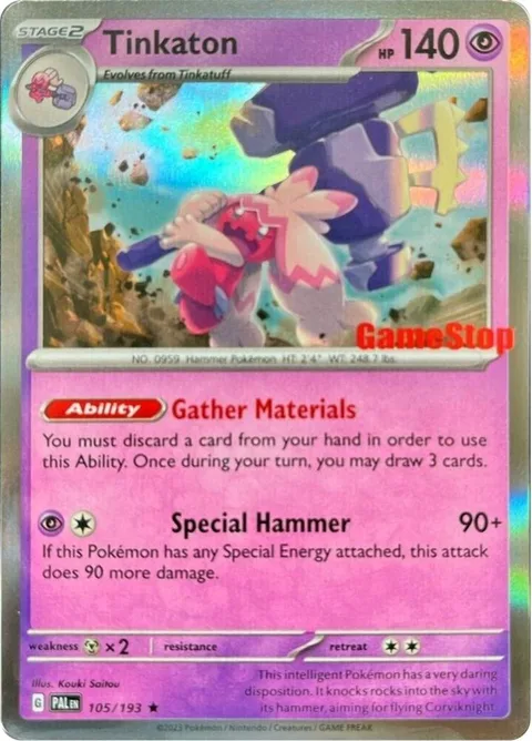 Tinkaton - 105/193 GameStop Exclusive #105/193 Holofoil Pokémon card from Miscellaneous Cards & Products