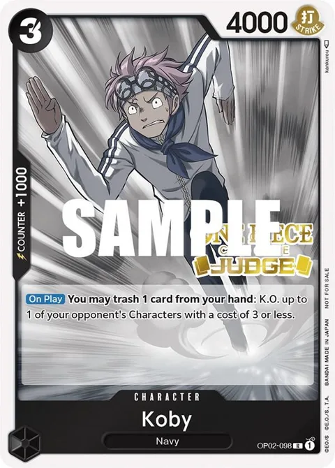 Koby Judge OP02-098 One Piece card from One Piece Promotion Cards
