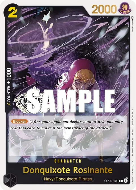 Donquixote Rosinante Store Championship 2023 Participation Pack Vol.1 OP02-108 One Piece card from One Piece Promotion Cards