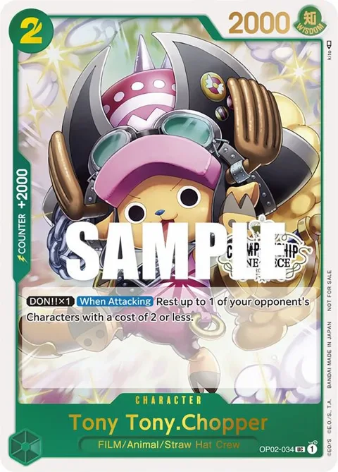 Tony Tony.Chopper Store Championship 2023 Participation Pack Vol.1 OP02-034 One Piece card from One Piece Promotion Cards