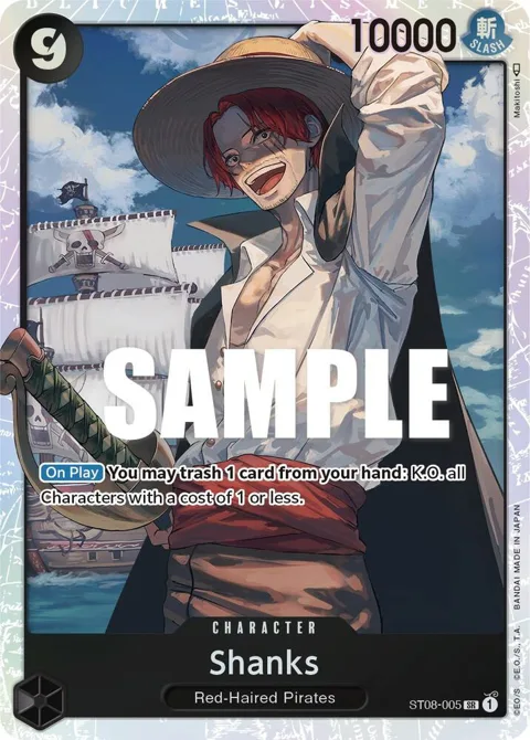 Shanks ST08-005 One Piece card from Starter Deck 8: Monkey.D.Luffy
