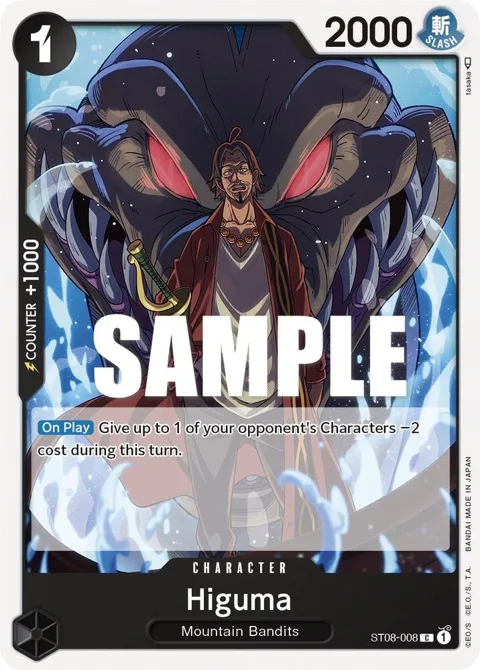 Higuma ST08-008 One Piece card from Starter Deck 8: Monkey.D.Luffy