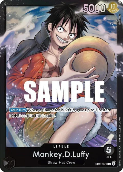 Monkey.D.Luffy ST08-001 One Piece card from Starter Deck 8: Monkey.D.Luffy
