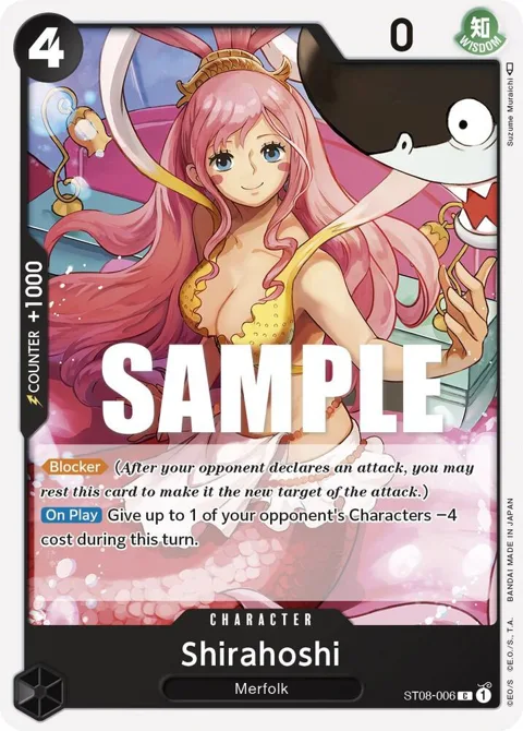 Shirahoshi ST08-006 One Piece card from Starter Deck 8: Monkey.D.Luffy