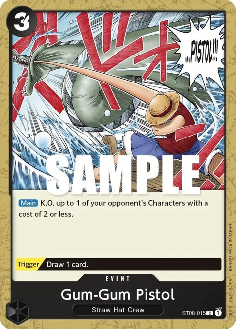 Gum-Gum Pistol ST08-015 One Piece card from Starter Deck 8: Monkey.D.Luffy