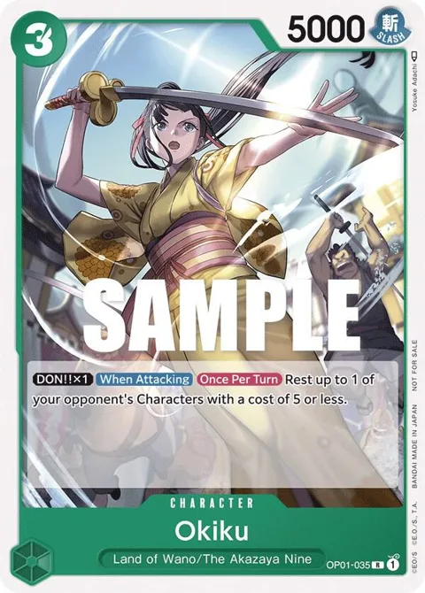 Okiku Tournament Pack Vol. 4 OP01-035 One Piece card from One Piece Promotion Cards