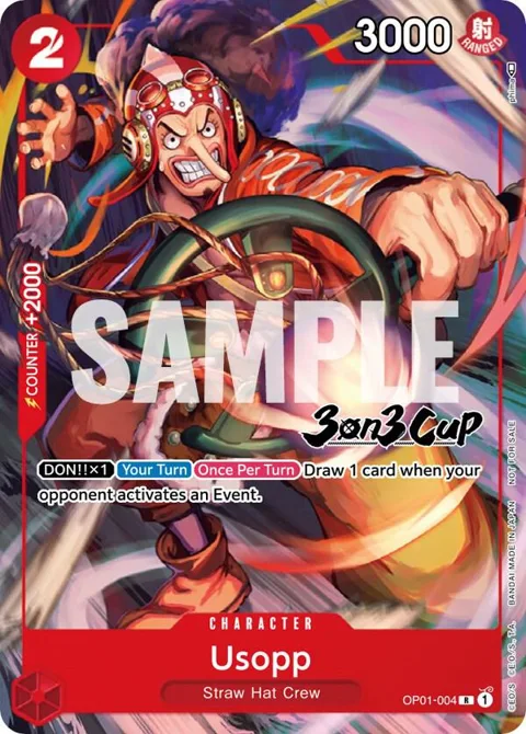 Usopp 3-on-3 Cup [Participant] OP01-004 One Piece card from One Piece Promotion Cards