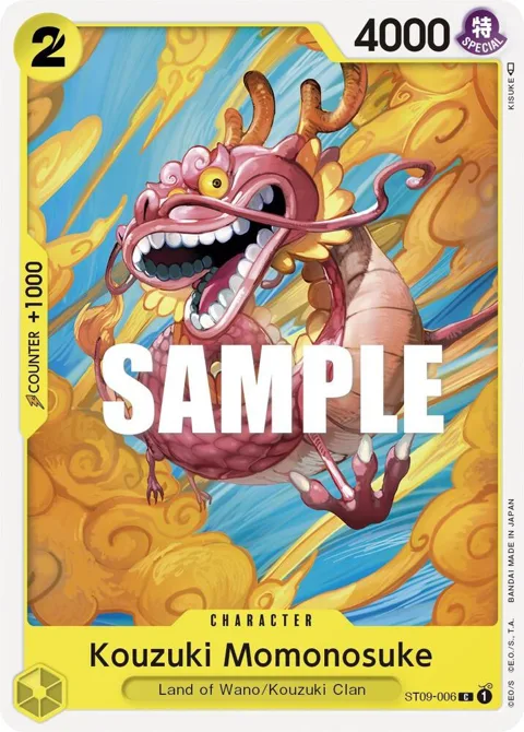 Kouzuki Momonosuke ST09-006 One Piece card from Starter Deck 9: Yamato