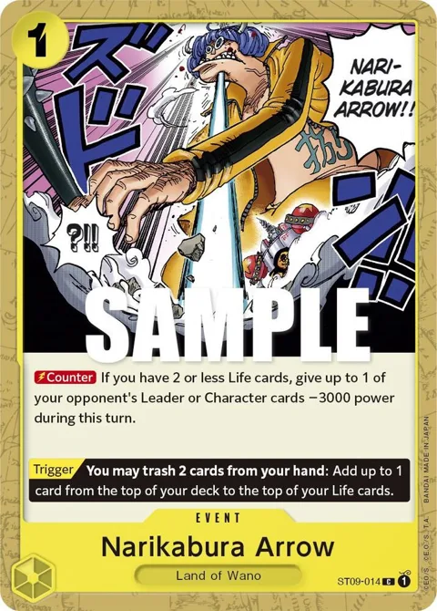 Narikabura Arrow ST09-014 One Piece card from Starter Deck 9: Yamato
