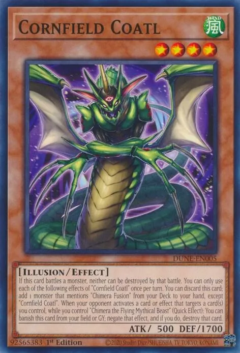 Cornfield Coatl DUNE-EN005 Yu-Gi-Oh card from Duelist Nexus