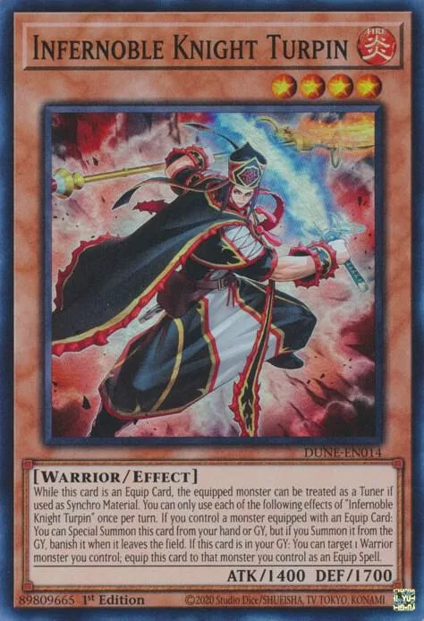 Infernoble Knight Turpin DUNE-EN014 Yu-Gi-Oh card from Duelist Nexus
