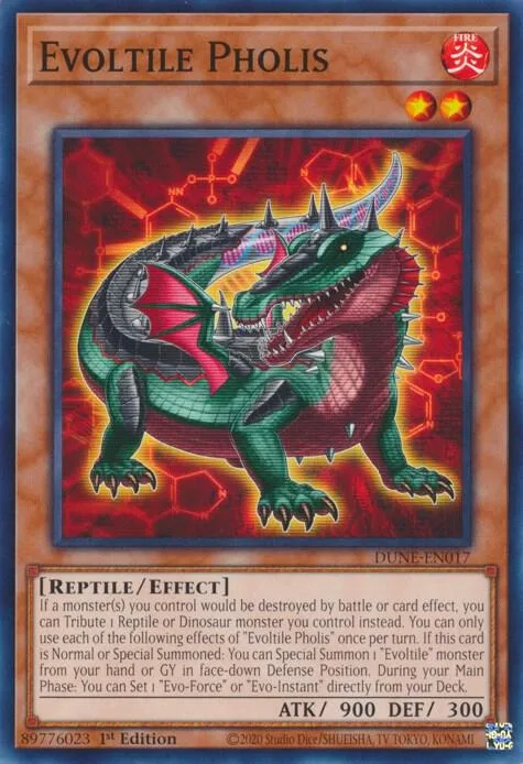 Evoltile Pholis DUNE-EN017 Yu-Gi-Oh card from Duelist Nexus