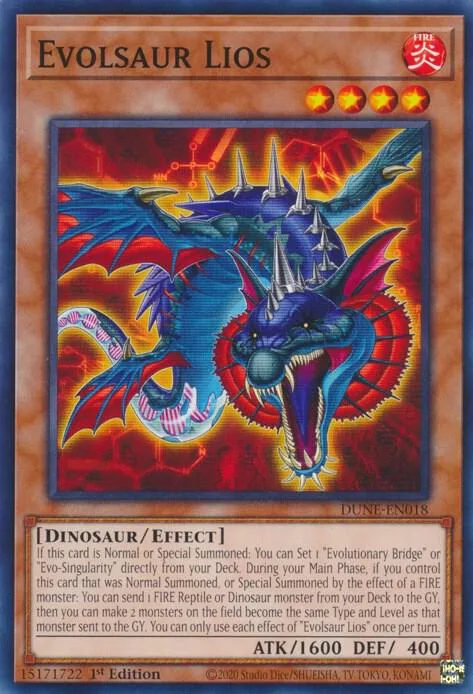 Evolsaur Lios DUNE-EN018 Yu-Gi-Oh card from Duelist Nexus