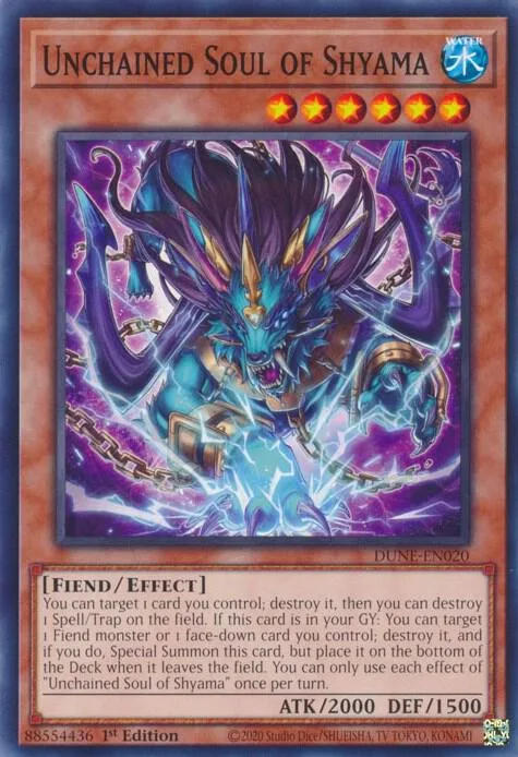 Unchained Soul of Shyama DUNE-EN020 Yu-Gi-Oh card from Duelist Nexus