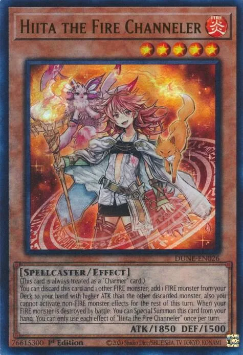 Hiita the Fire Channeler DUNE-EN026 Yu-Gi-Oh card from Duelist Nexus