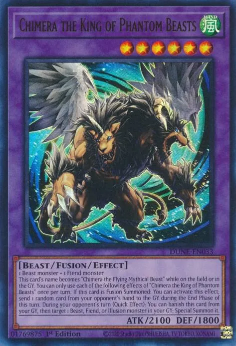 Chimera the King of Phantom Beasts DUNE-EN033 Yu-Gi-Oh card from Duelist Nexus
