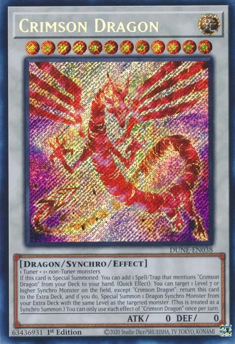 Crimson Dragon DUNE-EN038 Yu-Gi-Oh card from Duelist Nexus