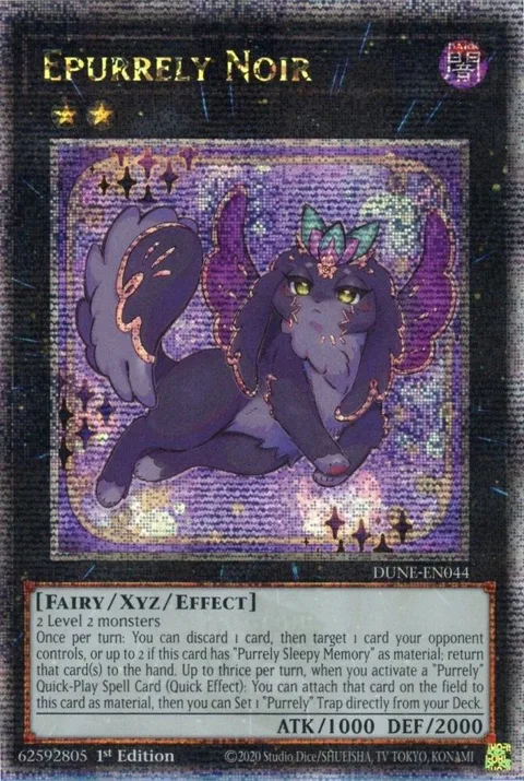 Epurrely Noir Quarter Century Secret Rare DUNE-EN044 Yu-Gi-Oh card from Duelist Nexus