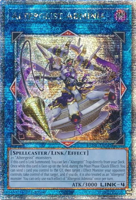 Altergeist Adminia Quarter Century Secret Rare DUNE-EN047 Yu-Gi-Oh card from Duelist Nexus