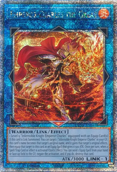 Emperor Charles the Great Quarter Century Secret Rare DUNE-EN048 Yu-Gi-Oh card from Duelist Nexus
