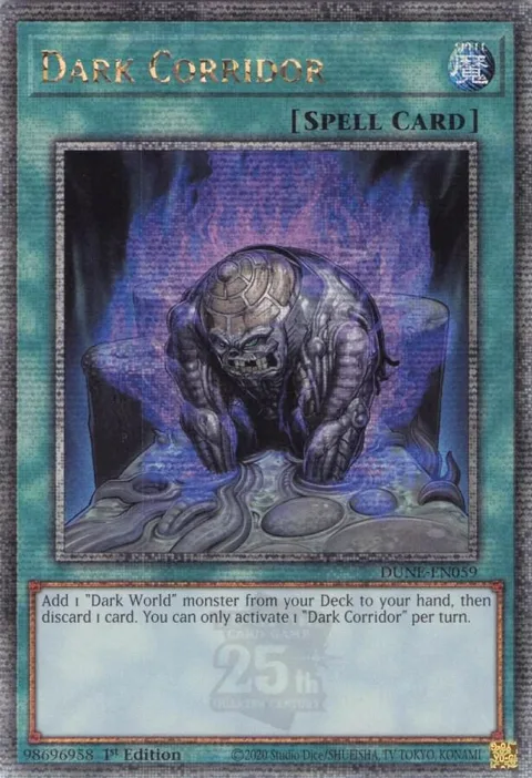 Dark Corridor Quarter Century Secret Rare DUNE-EN059 Yu-Gi-Oh card from Duelist Nexus