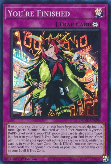 You're Finished DUNE-EN080 Yu-Gi-Oh card from Duelist Nexus