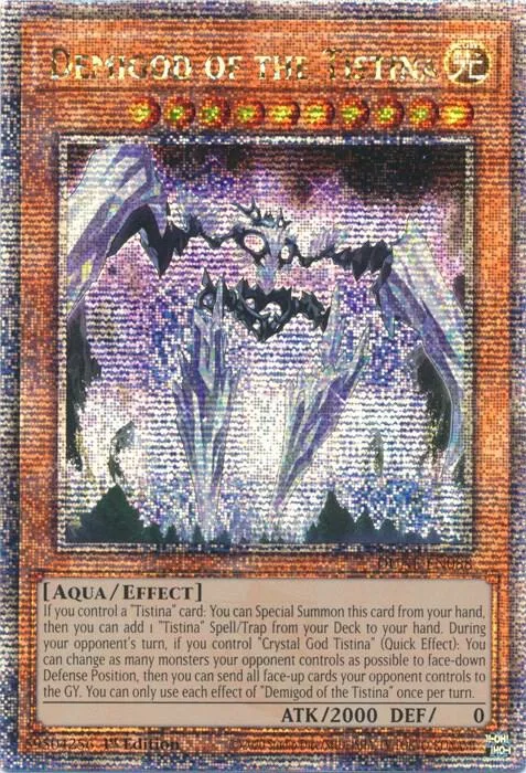 Demigod of the Tistina Quarter Century Secret Rare DUNE-EN088 Yu-Gi-Oh card from Duelist Nexus