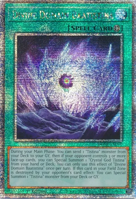 Divine Domain Baatistina Quarter Century Secret Rare DUNE-EN090 Yu-Gi-Oh card from Duelist Nexus