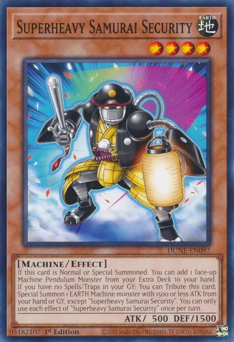 Superheavy Samurai Security DUNE-EN097 Yu-Gi-Oh card from Duelist Nexus