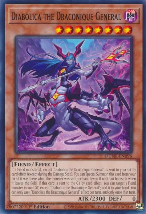 Diabolica the Draconique General DUNE-EN096 Yu-Gi-Oh card from Duelist Nexus