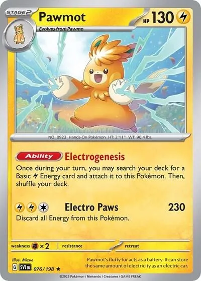 Pawmot - 076/198 Line Holo #076/198 Holofoil Pokémon card from Miscellaneous Cards & Products