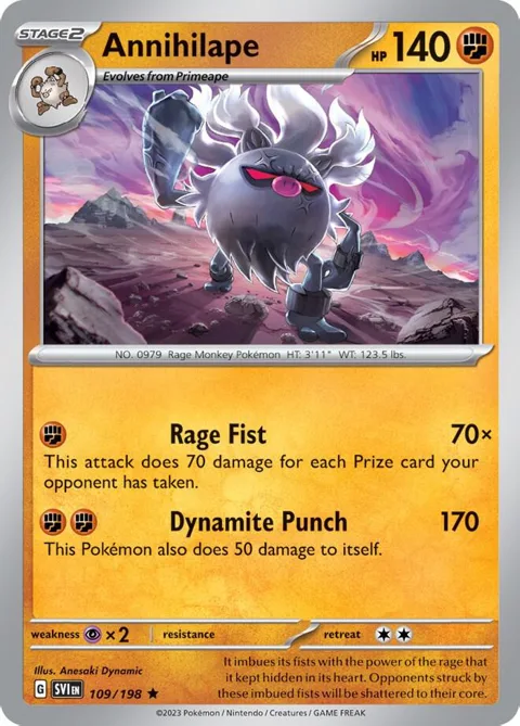 Annihilape #109/198 Pokémon card from Deck Exclusives