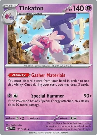 Tinkaton #105/193 Pokémon card from Deck Exclusives