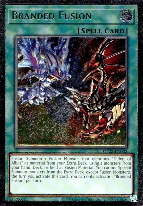 Branded Fusion Ultimate Rare OP22-EN002 Yu-Gi-Oh card from OTS Tournament Pack 22