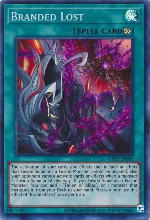 Branded Lost OP22-EN009 Yu-Gi-Oh card from OTS Tournament Pack 22
