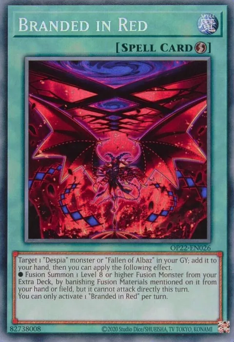 Branded in Red OP22-EN026 Yu-Gi-Oh card from OTS Tournament Pack 22