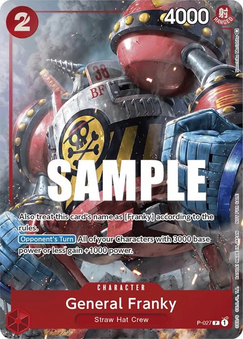 General Franky Event Pack Vol. 2 P-027 One Piece card from One Piece Promotion Cards