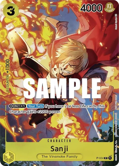 Sanji Event Pack Vol. 2 P-034 One Piece card from One Piece Promotion Cards