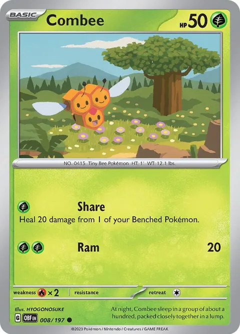 Combee #008/197 Pokémon card from Obsidian Flames