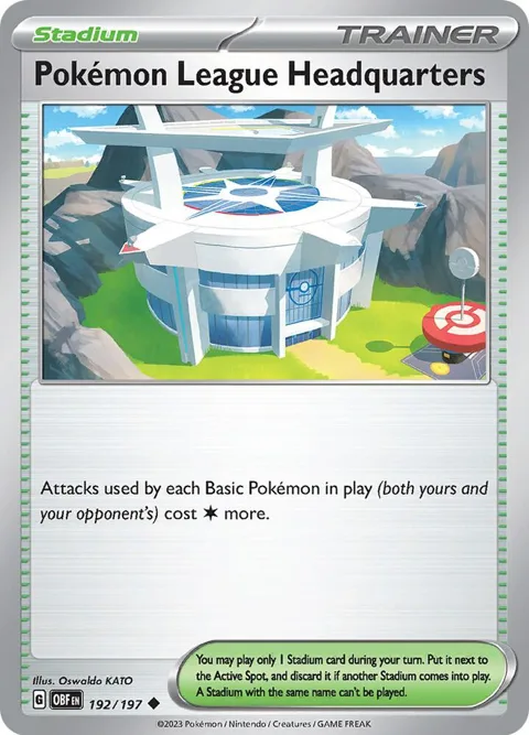 Pokemon League Headquarters #192/197 Reverse Holofoil Pokémon card from Obsidian Flames