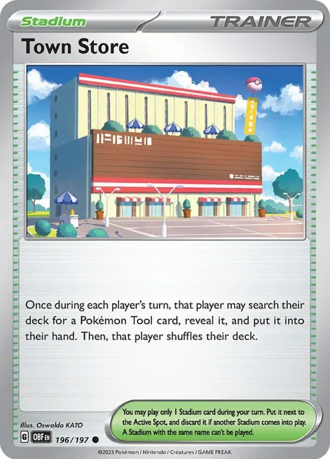 Town Store #196/197 Pokémon card from Obsidian Flames