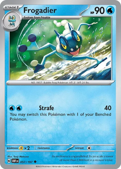 Frogadier #057/197 Pokémon card from Obsidian Flames