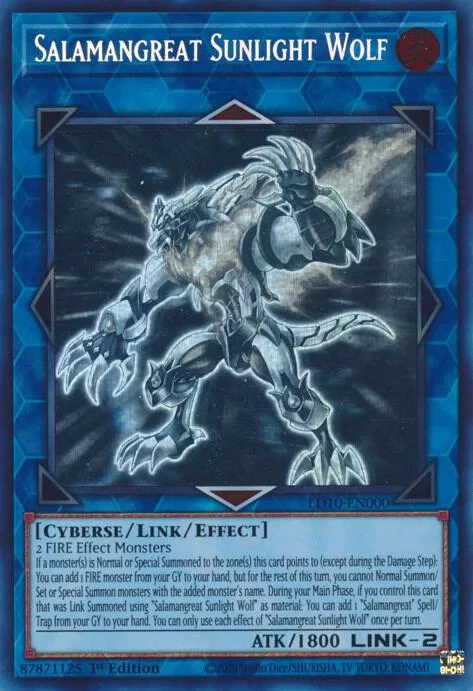 Salamangreat Sunlight Wolf LD10-EN000 Yu-Gi-Oh card from Legendary Duelists: Soulburning Volcano