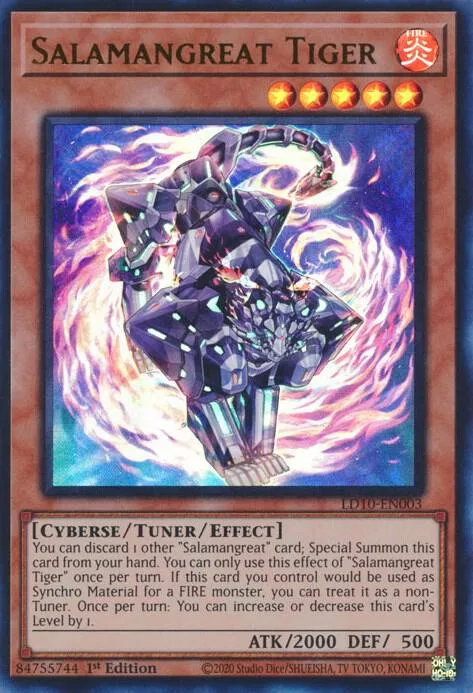 Salamangreat Tiger LD10-EN003 Yu-Gi-Oh card from Legendary Duelists: Soulburning Volcano